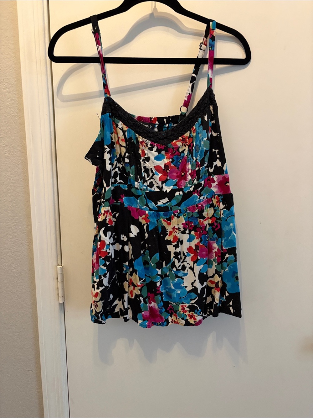 Torrid Size 2X Multicolor Floral Spaghetti Strap Swing Tank Bohochic Cottagecore